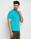 Camla Turquoise T -Shirt For Men