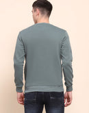 Camla Barcelona Cotton All Over Embroidered Dusty Green Sweatshirt