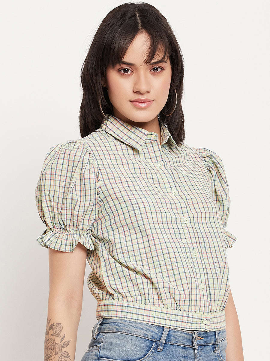 Camla Green Shirts For Women