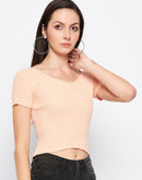 Camla Barcelona Cotton Scoop Neckline Crop Top
