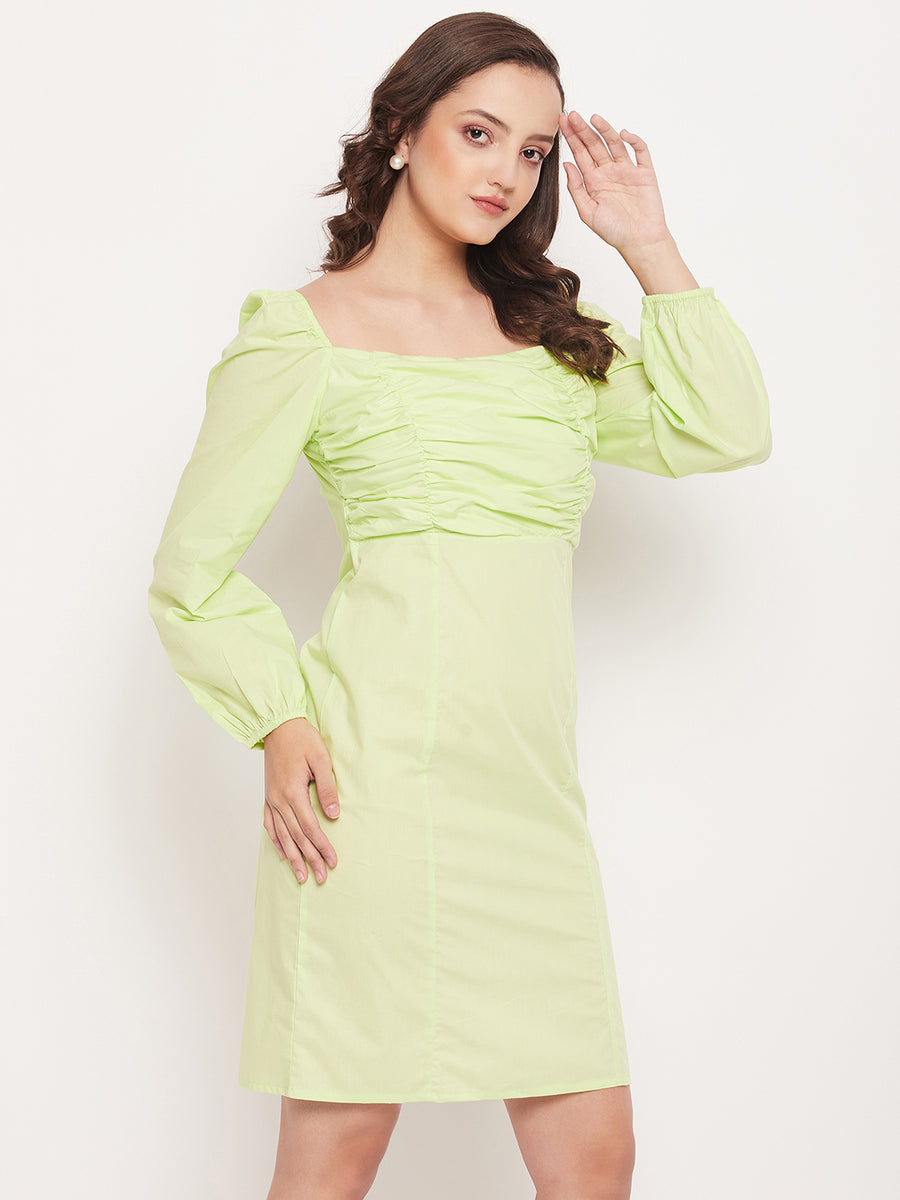 Madame Green Solid Dress
