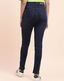 Camla Barcelona Solid Navy Blue Slim Fit Jeans
