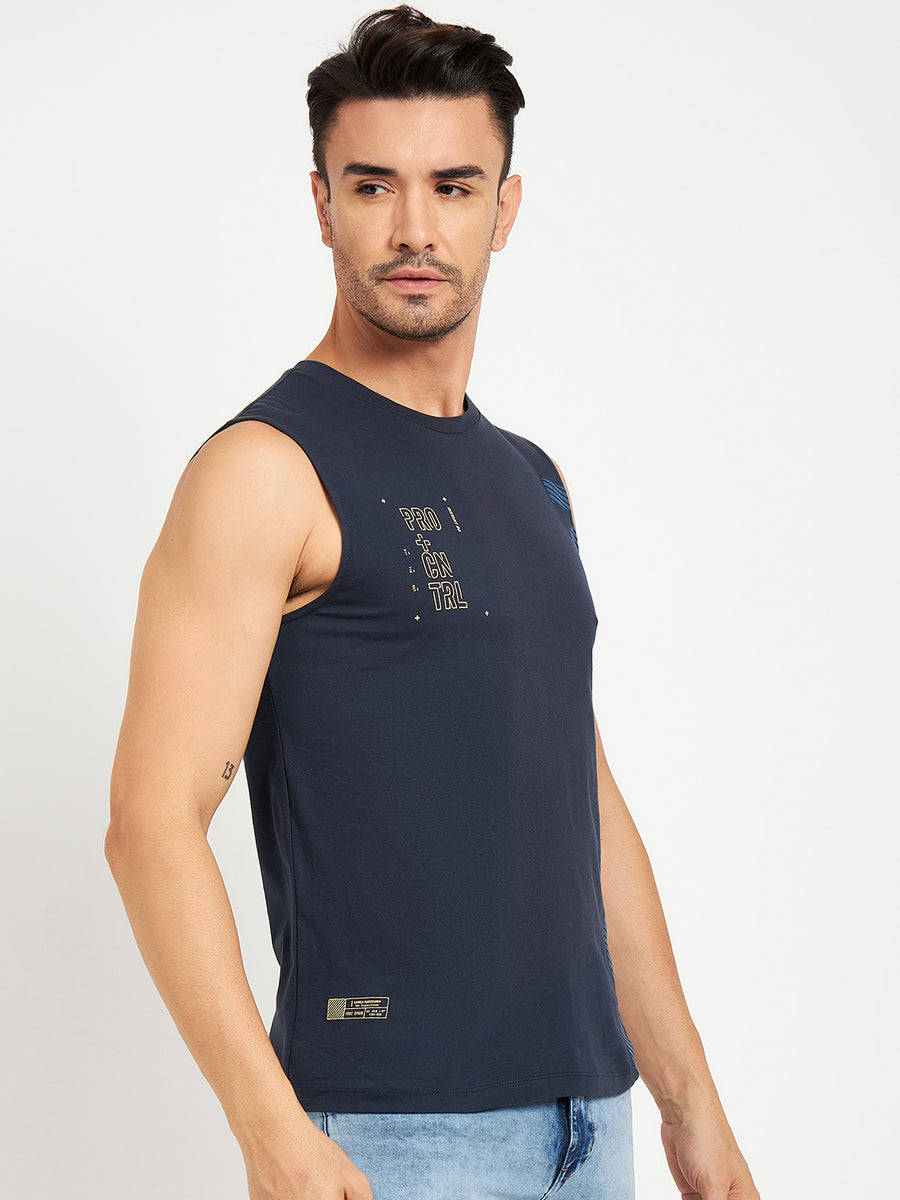 Camla Navy T- Shirt For Men