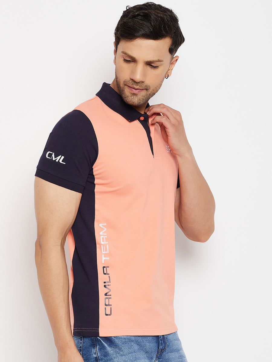 Camla Peach T- Shirt For Men