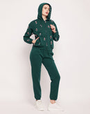 Camla Barcelona Disney Mickey Mouse Printed Dark Teal Green Track Suit