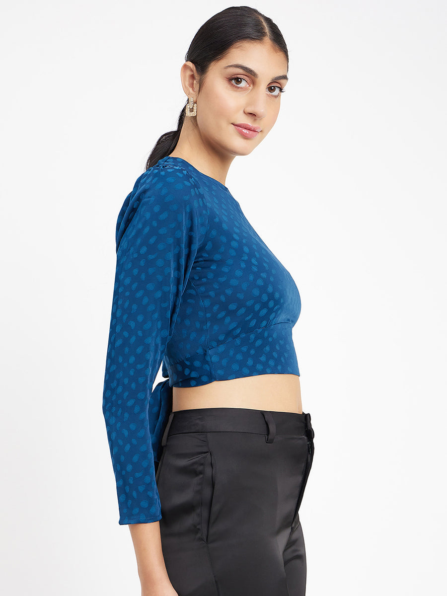 Madame Teal Round Neck Top