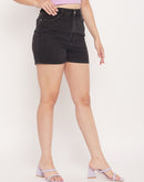 Camla Black Shorts For Women