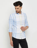 Camla Barcelona Colourblocked White Shirt For Men