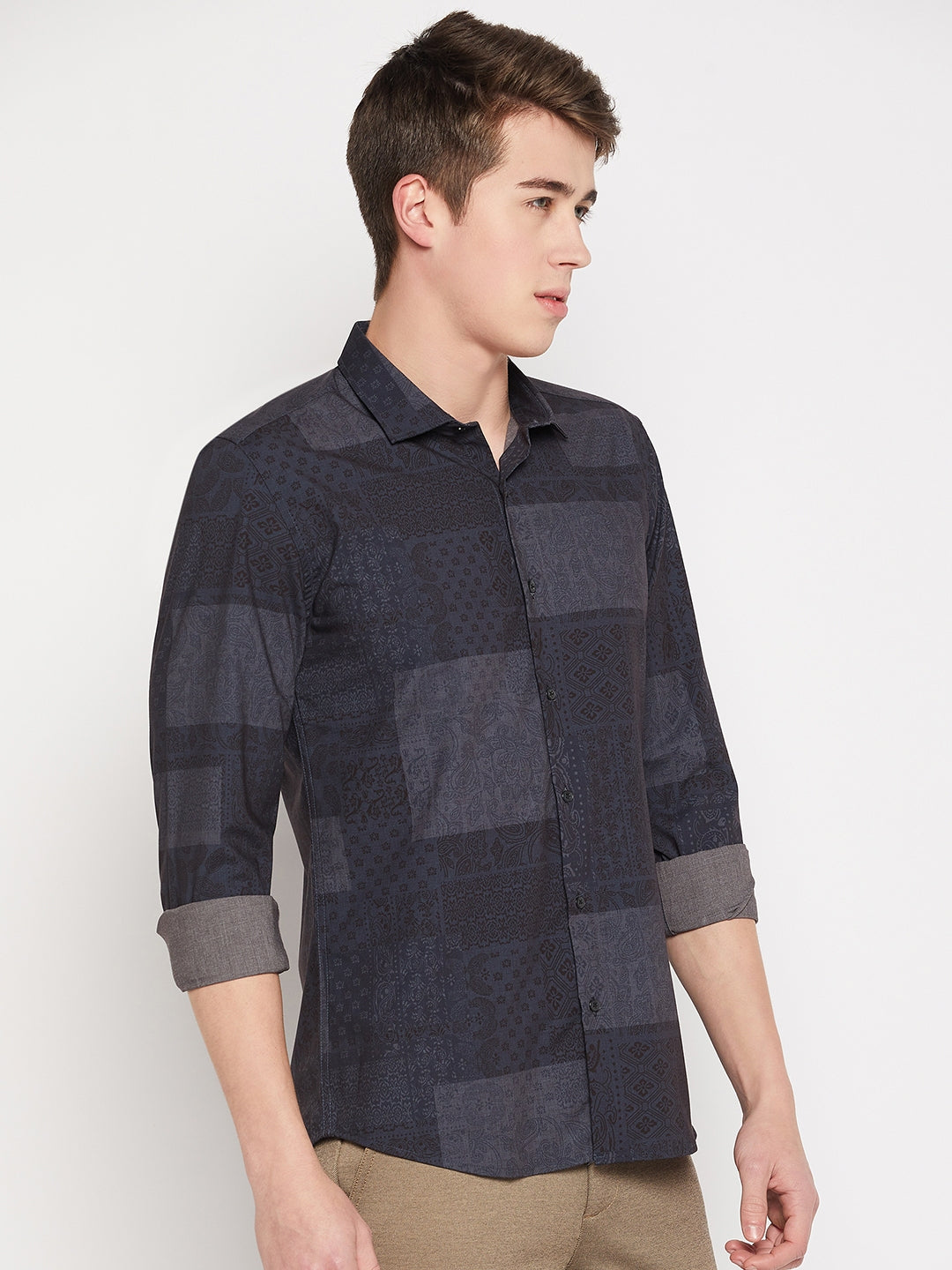 Camla Barcelona Dusty Prussian Blue Shirt For Men