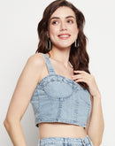 Camla Iceblue Top For Women