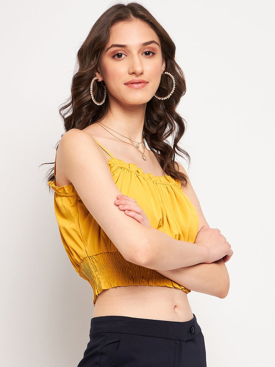 Camla Yellow  Top For Women