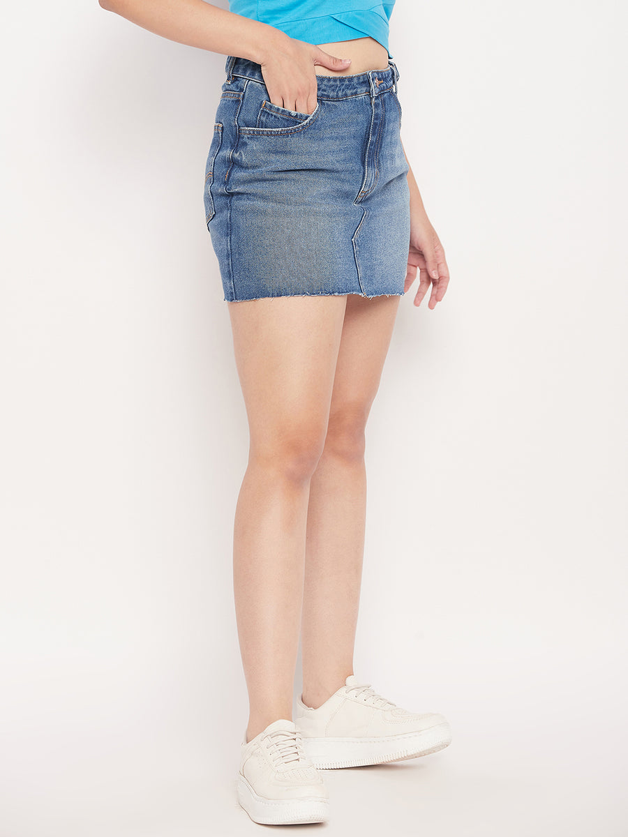 Camla Blue Skirt For Women