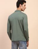 Camla Barcelona Polo Neck Full Sleeve Green Tshirt