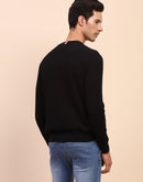 Camla Barcelona Crew Neck Solid Black Sweater