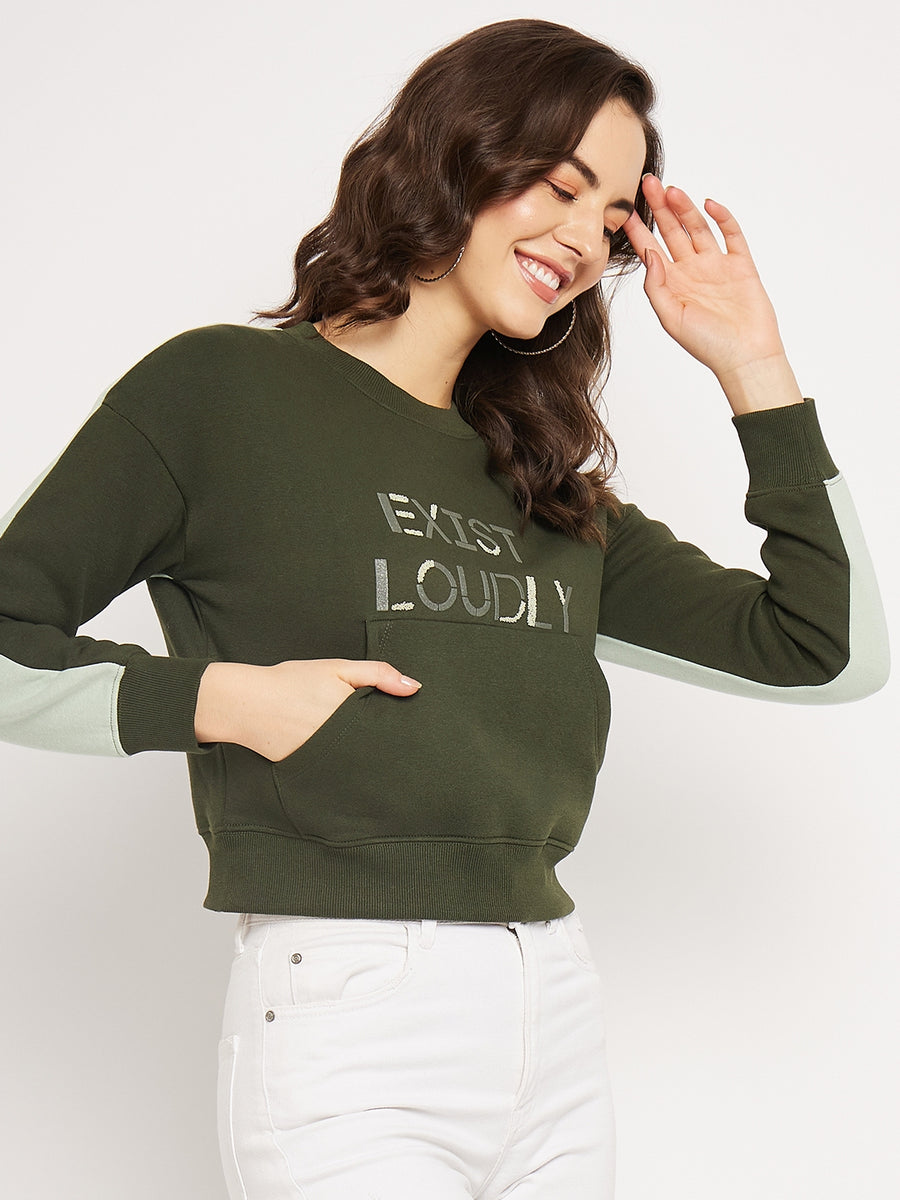 Camla Barcelona Olive Sweatshirt For Women