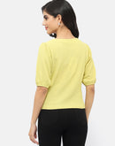 Madame Square Neck Lime Green Crinkled Top