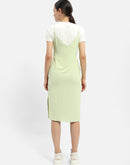 Madame Knotted Pastel Green Midi Dress