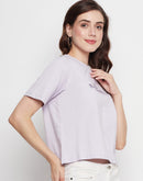 Camla Lilac Cindrella print Top For Women