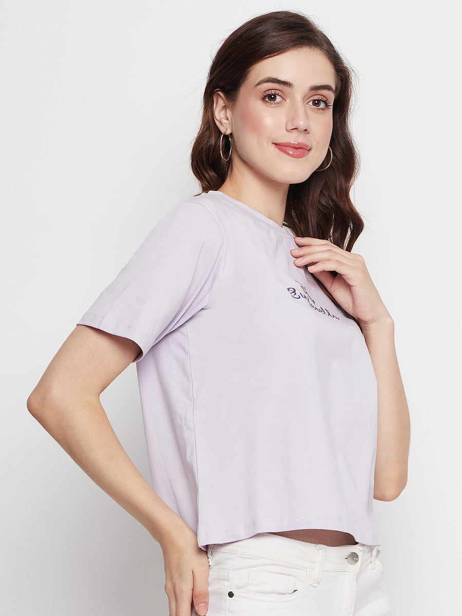 Camla Lilac Cindrella print Top For Women