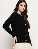 Madame Black Buttoned Cardigan