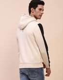 Camla Barcelona Avengers Graphic Printed Zipped Off White Sweatshirt