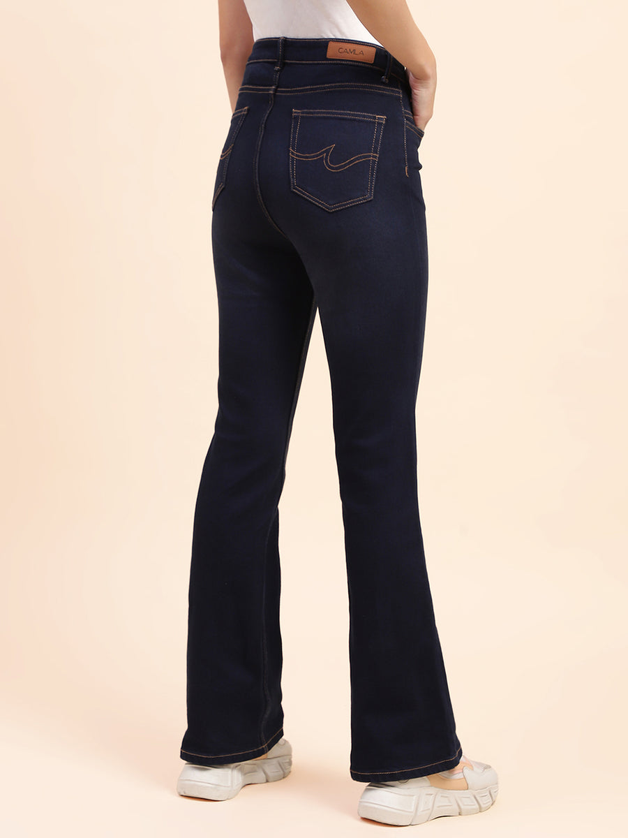 Camla Barcelona High Rise Dark Blue Flared Jeans