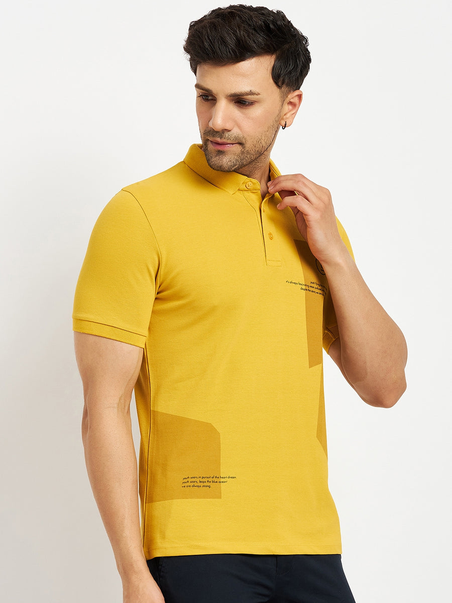 Camla Mustard T- Shirt For Men