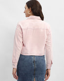 Madame Solid Pink Denim Jacket