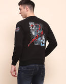 Camla Barcelona Graphic Printed Black Cotton Sweatshirt