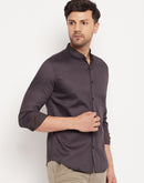 Camla Barcelona Button Up Full Sleeve Anthra Shirt For Men