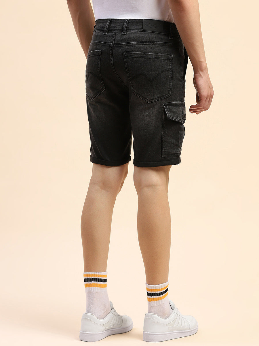 Camla Barcelona Lightly Washed Grey Flap Pocket Shorts