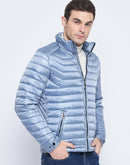 Camla Barcelona Metallic Blue Puffer Jacket