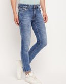 Camla Barcelona Washed Blue Regular Jeans For Men