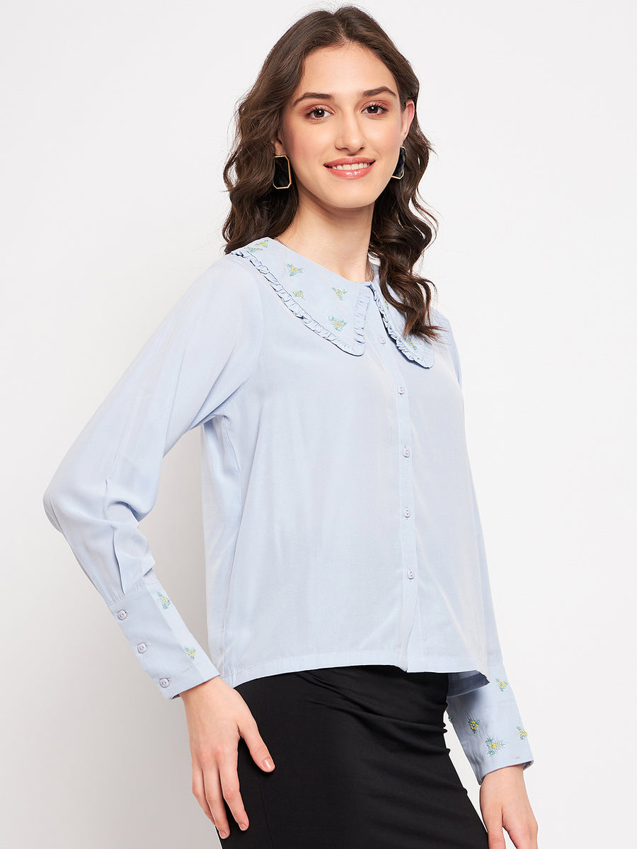 Camla Blue Shirts For Women