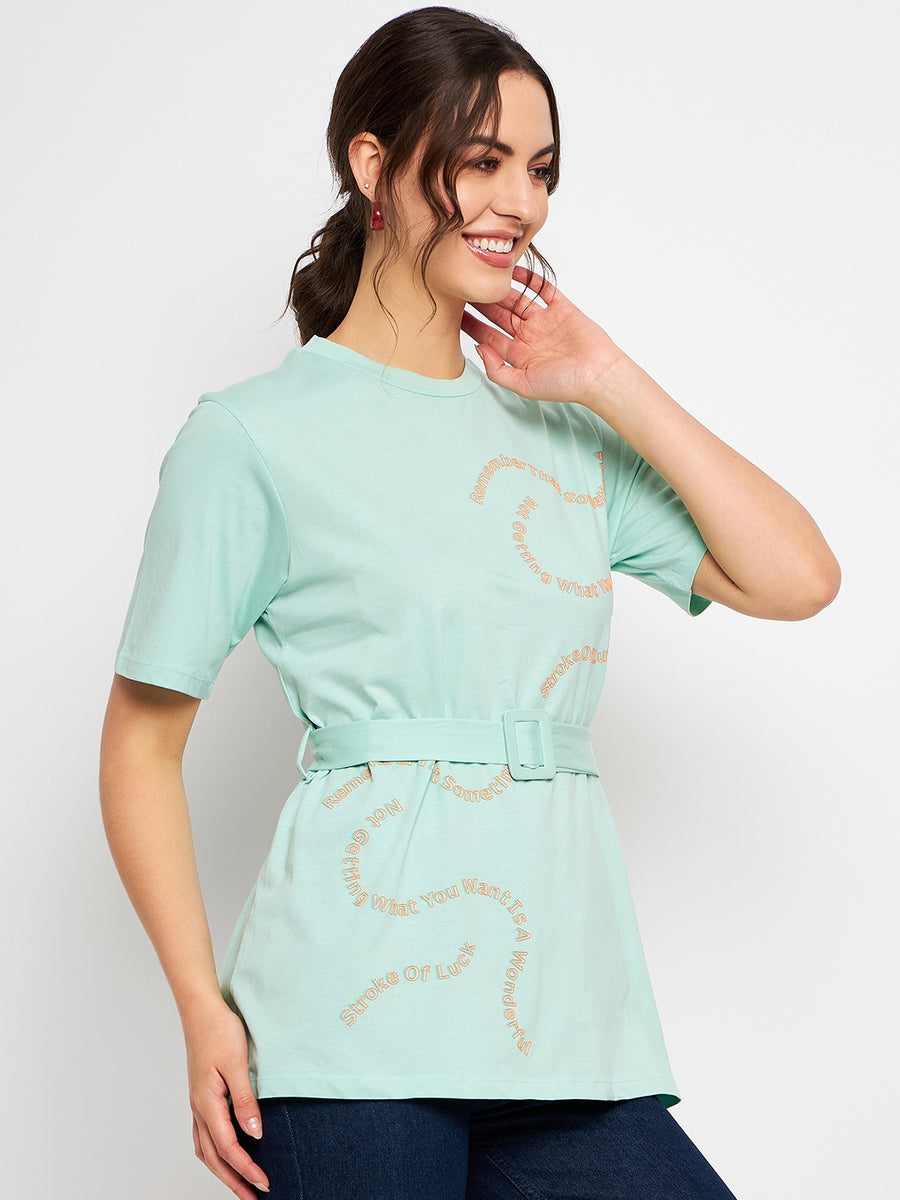 Camla Green T- Shirt For Women