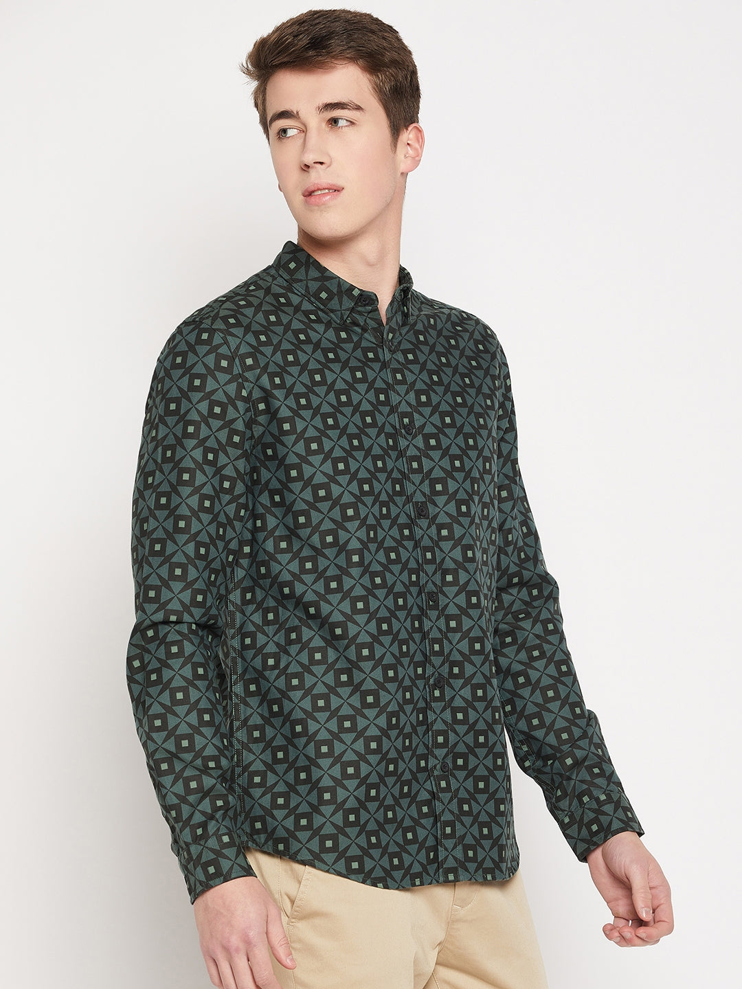 Camla Barcelona Forest Green Shirt For Men