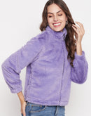 Madame Fluffy-knit Lavender Sweatshirt