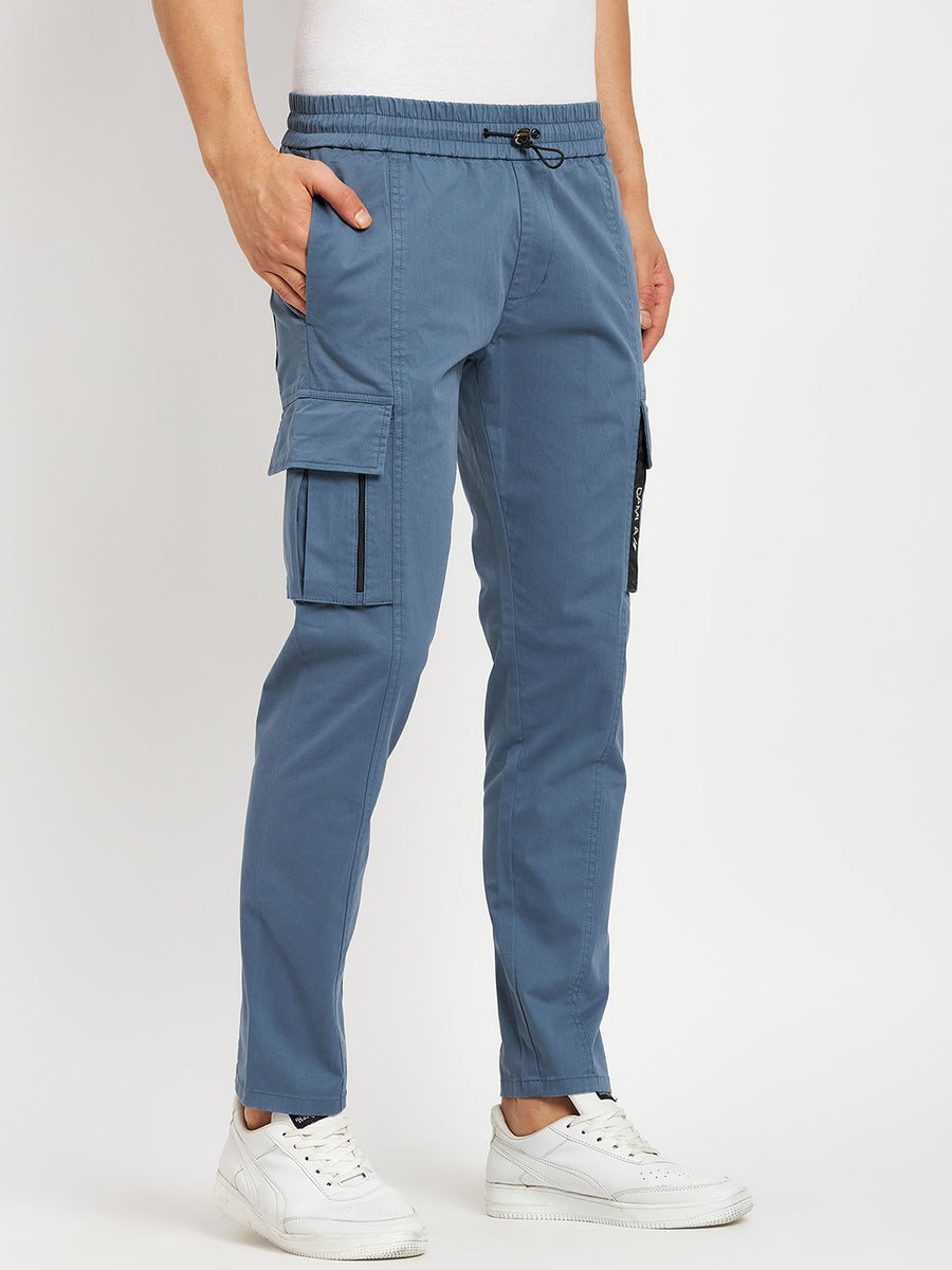 Buy online Blue Washed Taped Denim Joggers from Bottom Wear for Men by  Kultprit for ₹980 at 65% off | 2024 Limeroad.com