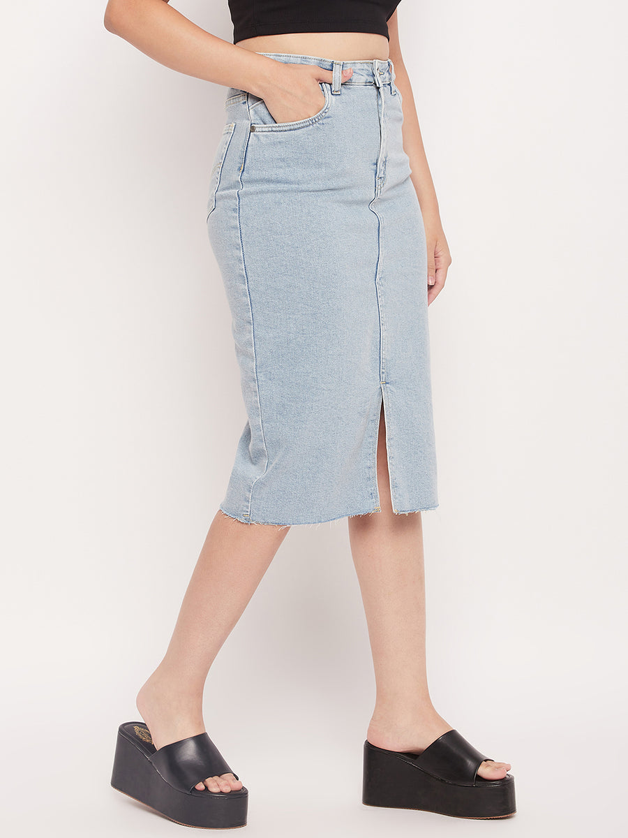 Camla Blue Skirt For Women