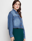 Camla Barcelona Blue Denim Crop Jacket