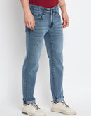 Camla Barcelona Men'S Anthra Blue Regular Fit Jeans