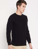 Camla Barcelona Crew Neck Black Sweater for Men