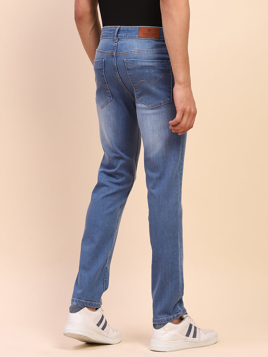 Camla Barcelona Whiskered Straight Blue Cotton Denim