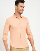 Camla Barcelona Solid Peach Shirt For Men