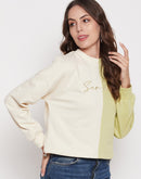 Madame Lime Green Color Block Sweatshirt