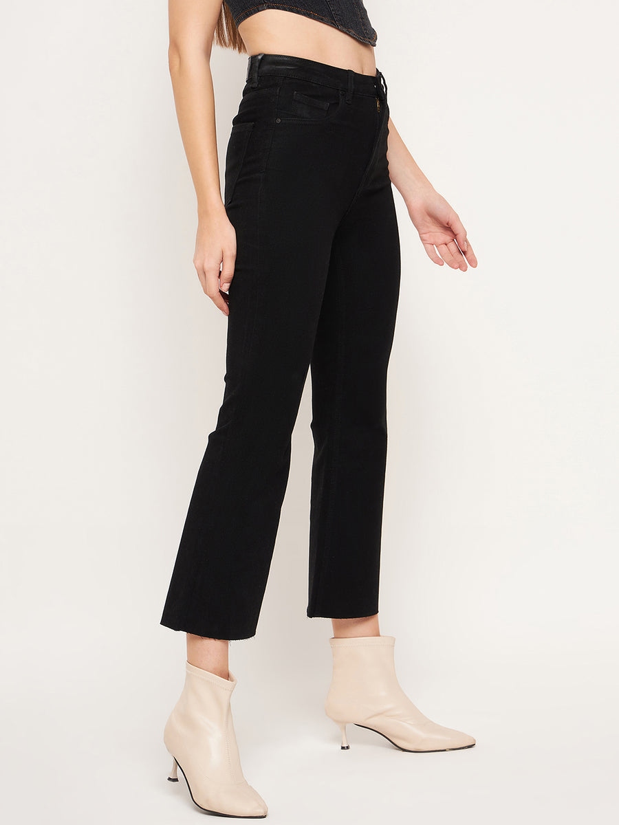 Madame Women Solid Black Jeans