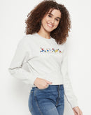 Madame Disney Printed Ecru Sweat-Shirt