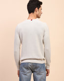 Camla Barcelona Crew Neck Solid Grey Full Sleeve Sweater