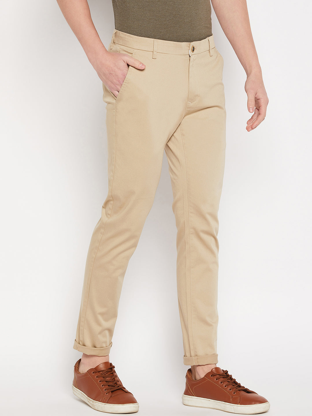 Camla Barcelona Khaki Trouser For Men