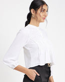 Camla Barcelona White Solid Shirt